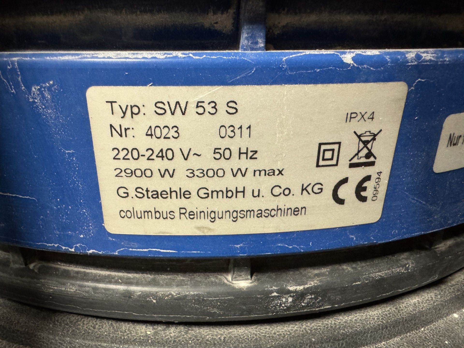 Bild von Columbus SW 53 S – leistungsstarker Industriestaubsauger (gebraucht). <a href="index.php?option=com_tags&view=tag&id[0]=26:gebraucht">Gebraucht</a>, <a href="index.php?option=com_tags&view=tag&id[0]=28:baumaschine">Baumaschine</a>